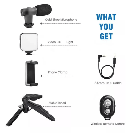 KIT TRIPODE CON MICROFONO