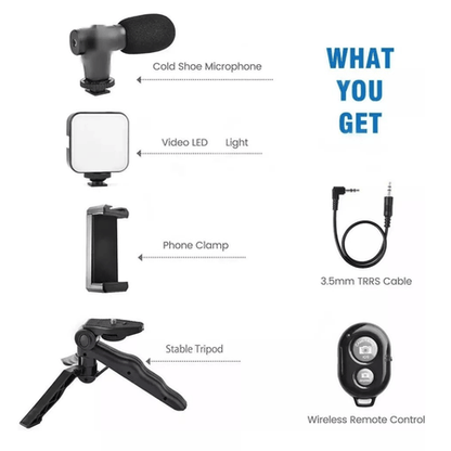 KIT TRIPODE CON MICROFONO